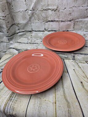 2 Oneida Petals Terra Cotta 8 Inch Salad Plates